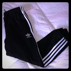 Adidas Men’s Small Black 3 Stripe Joggers